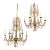 Pair of 19th C. Italian Giltwood and Crystal Chandeliers For Sale