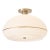 Nova of California Brass Flush Mount Ceiling Light - Modern Brass Steel, Fixure Lamp, White Lucite Shade, Ceiling Light Fixture, Bedroom For Sale