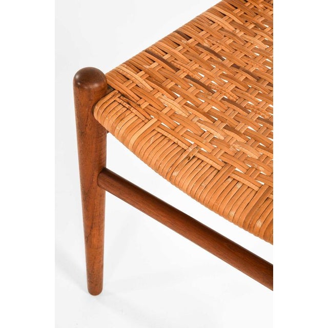 Scandinavian Modern JH-505 Cowhorn Chair in Teak and Cane attributed to Hans J. Wegner, 1952 For Sale - Image 4 of 10
