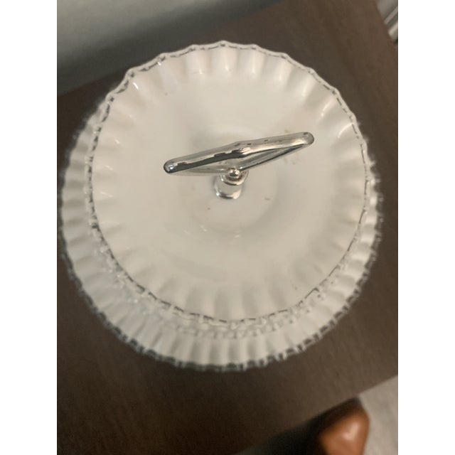 White 1960s Silver Crest by Fenton For Sale - Image 8 of 11