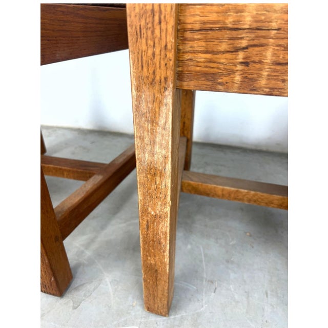 Vintage French Oak Dining Chairs With Tall Backs - Set of 6 For Sale - Image 9 of 12