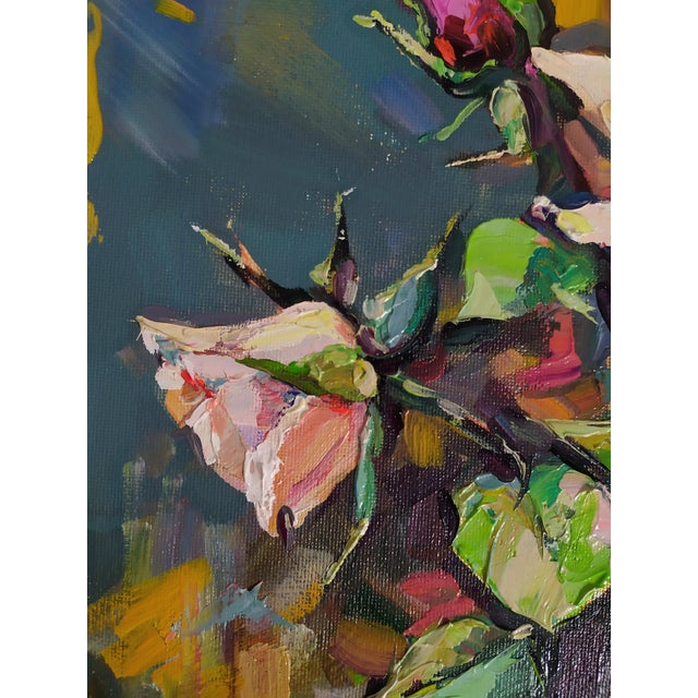 The product is an original oil painting on canvas by artist Svitlana Tkachu. The painting measures 19.7x15.7 inches and...