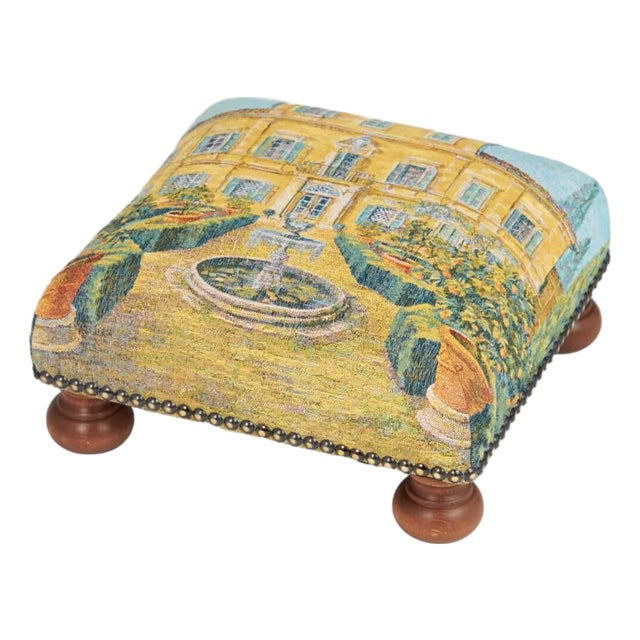 Tuscany Villa Tapestry Footstool For Sale