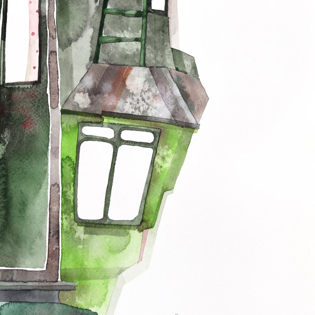 Paint New York No. 11 - Original Modern Urban Architecture Watercolor Painting on Paper For Sale - Image 7 of 8