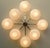 Italian 21st Century Otto Polished Brass Glossy White Murano Glass Flush Mount by Fabio LTD For Sale - Image 3 of 4