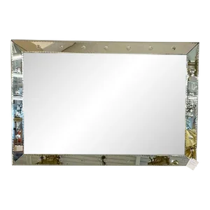 Palatial Art Deco Bubble Form Console or Over the Mantel Mirror
