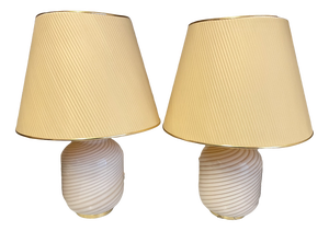 Vetri Murano Table Lamps from Venini, Set of 2