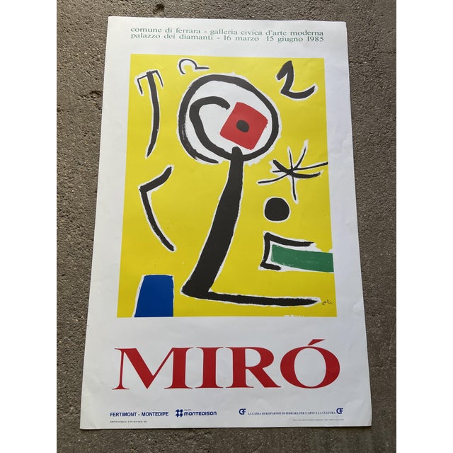 Mirò Lithograph Poster from Montedison, 1985 For Sale - Image 8 of 8