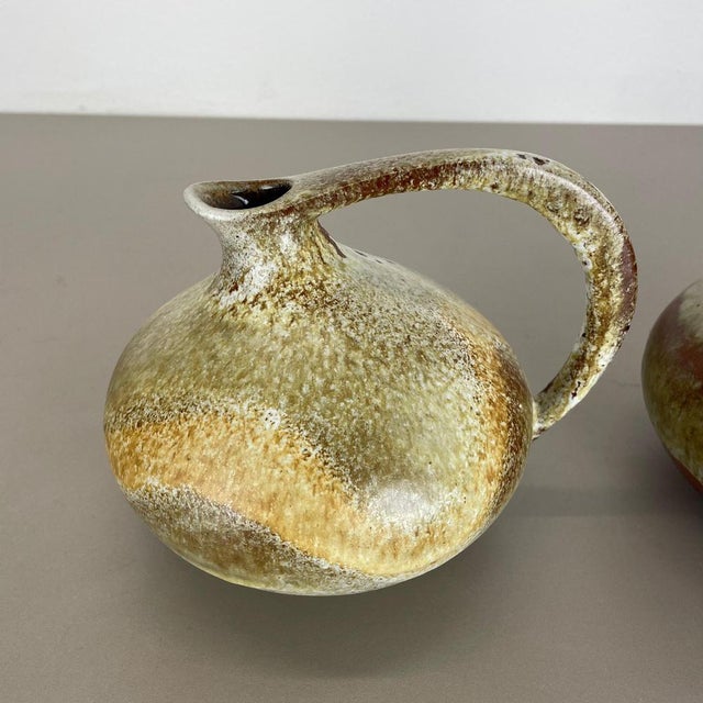 1960s Pottery Vases 313 by Kurt Tschörner for Ruscha, Germany, 1960s, Set of 2 For Sale - Image 5 of 18