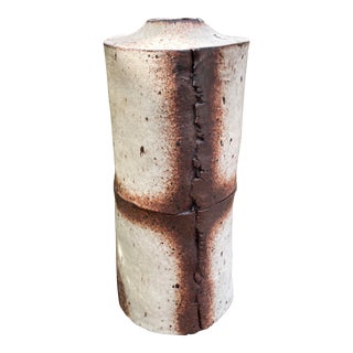 1980s Brutalist Ceramic Vase by Richard Tuck For Sale