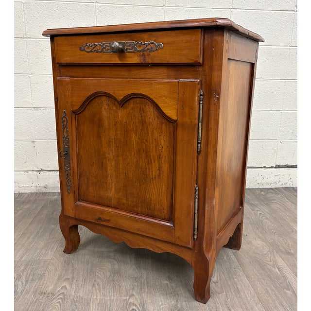 This is a gorgeous antique French Country or French Louis XV style single door cabinet, confiturier, petite cabinet, or...