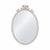 Vintage French Rococo Style Ivory Oval Wall Mirror For Sale - Image 11 of 11
