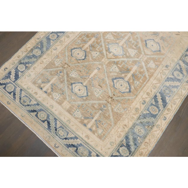 Zabihi Collection Persian Hamedan Neutral Color Rug For Sale In New York - Image 6 of 11