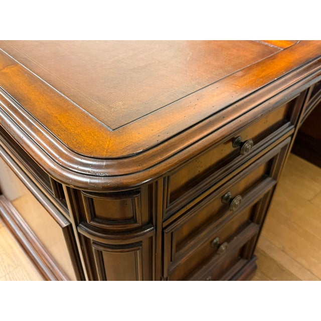 Brown Vintage Sligh Furniture Executive Desk For Sale - Image 8 of 12