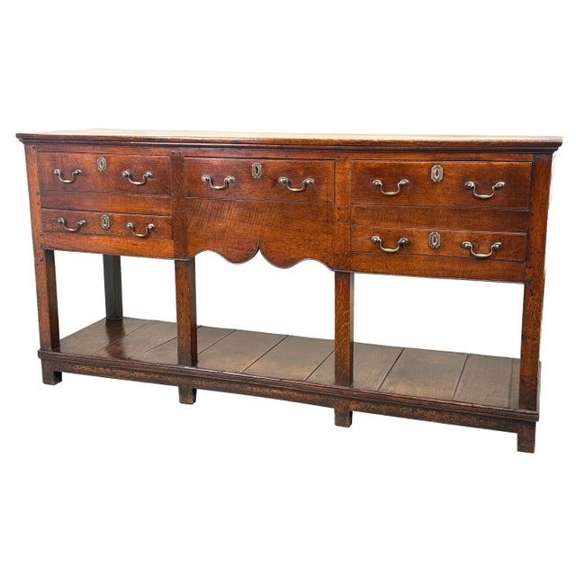 Georgian Oak Potboard Dresser Base, 1760 For Sale - Image 13 of 13