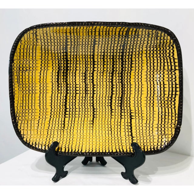 Antique Williamsburg Marbled Clay Serving Platter For Sale - Image 10 of 10