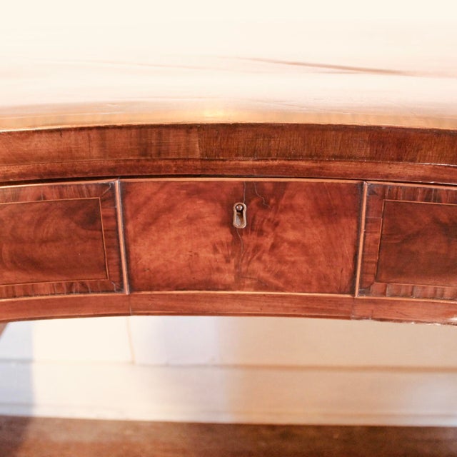 Wood Large Georgian Inlaid Mahogany Serpentine Front Sideboard For Sale - Image 7 of 15