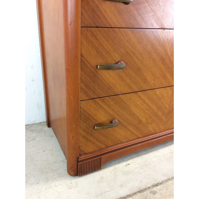 Art Deco Three Drawer Chest With Mounted Mirror For Sale - Image 9 of 12