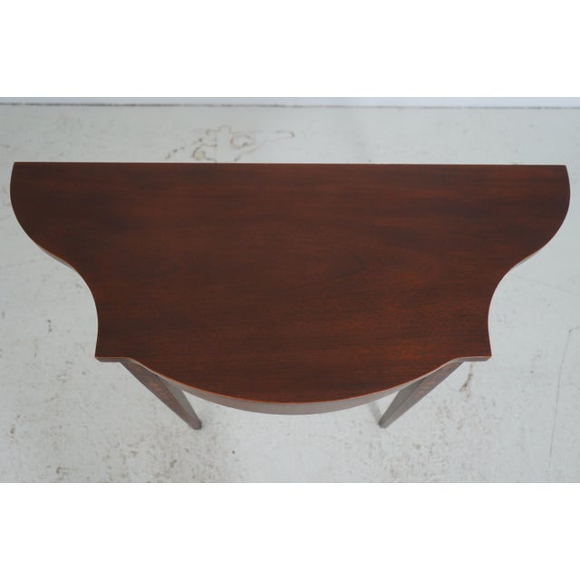Traditional Baker Historic Charleston Inlaid Mahogany Console Table For Sale - Image 3 of 15