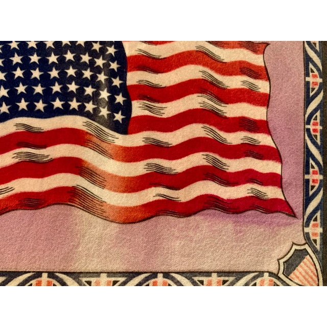 Early 20th Century Antique ‘Tobacciana’ Flannel American Flags/Textile Tobacco Premium Inserts- Set of 4 For Sale - Image 5 of 11