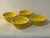 Mid-Century Modern 1960s Set of 4 Vintage Mid-Century Modern Japanese Yellow Ceramic Citrus Bowls (4.5"d) For Sale - Image 3 of 5