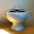 This vintage speckled ceramic footed tureen captures the understated elegance of Mid-Century Modern pottery design, its...
