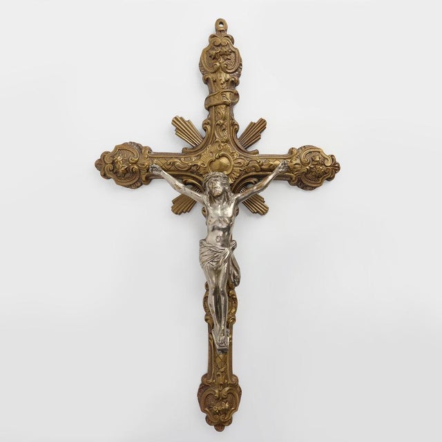 Copper Crucifix, Belgium, 1900s For Sale - Image 12 of 12