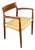 Danish Armchair in Teak and Paper Cord by Niels Otto Møller for J.L. Møllers, 1960s For Sale