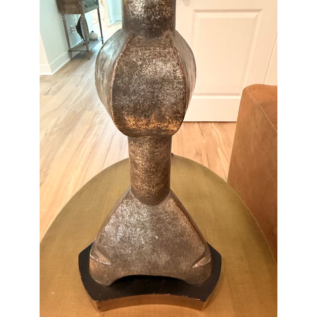 Large Vintage Chapman Sculptural Faux Stone Table Lamp For Sale - Image 10 of 11