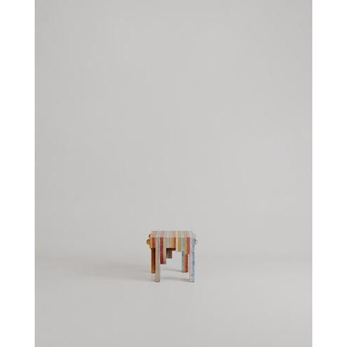 Architectural Layered Marble Stone Strata Stool by Esther Knopfler For Sale - Image 4 of 12