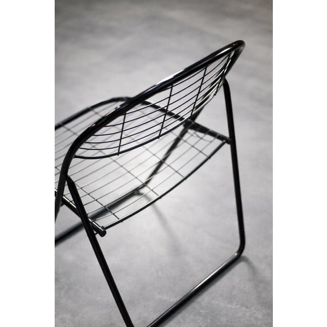 Vintage Swedish Black Metal Åland Chairs by Niels Gammelgaard for Ikea, 1980s, Set of 5 For Sale - Image 16 of 18