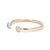 Modern Diamond Twin Round Open Band Ring, 18k White & Yellow Gold, Ring Size 4.75 For Sale - Image 3 of 6