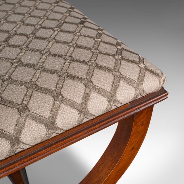 Wood 1980's Vintage Regency Revival Footstool For Sale - Image 7 of 9