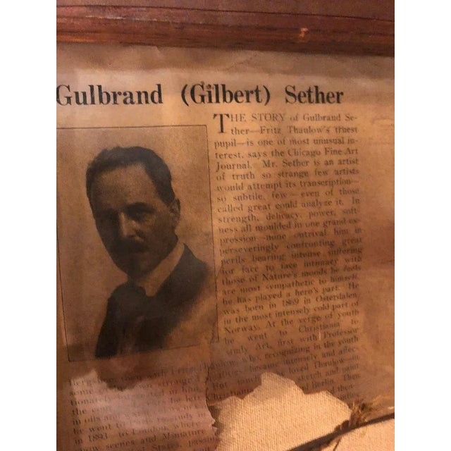 Gulbrandt Sether Signed Norwegian American Oil on Canvas of a Venice Canal For Sale - Image 10 of 12