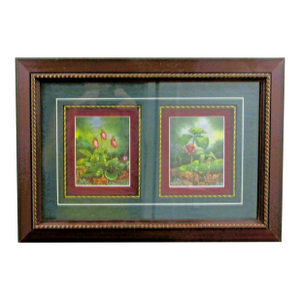 1990s Teresa Pennington Two Botanical Giclee Prints Framed