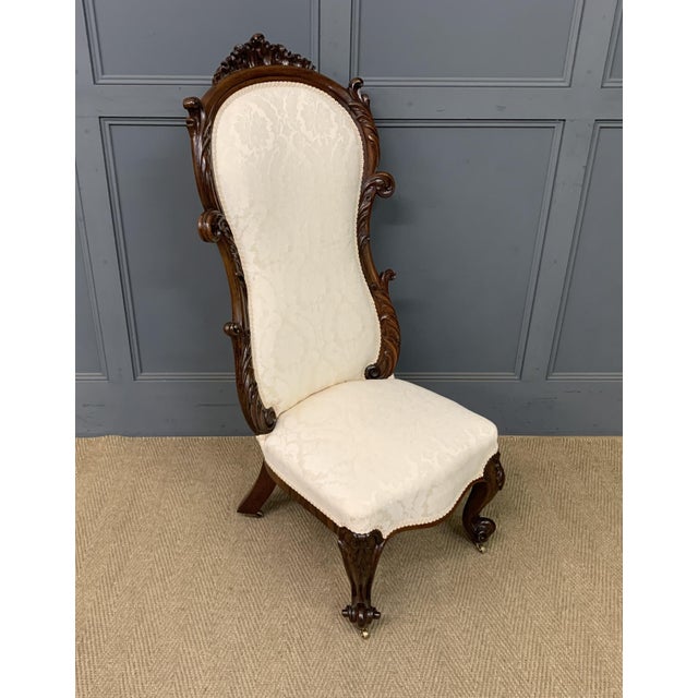 Victorian Rosewood High Back Chair, 1870 For Sale - Image 14 of 14