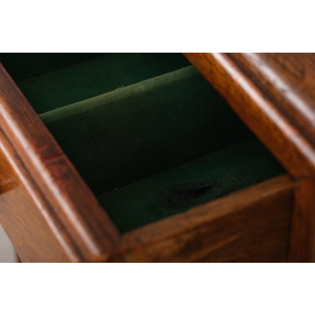 Vintage Art Deco Carved Oak Buffet Sideboard For Sale - Image 15 of 18