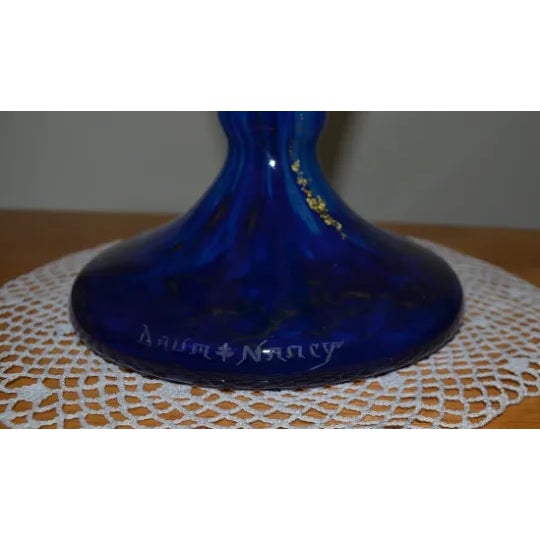 Art Deco 1910s Daum Nancy Art Nouveau Glass Vase France For Sale - Image 3 of 6