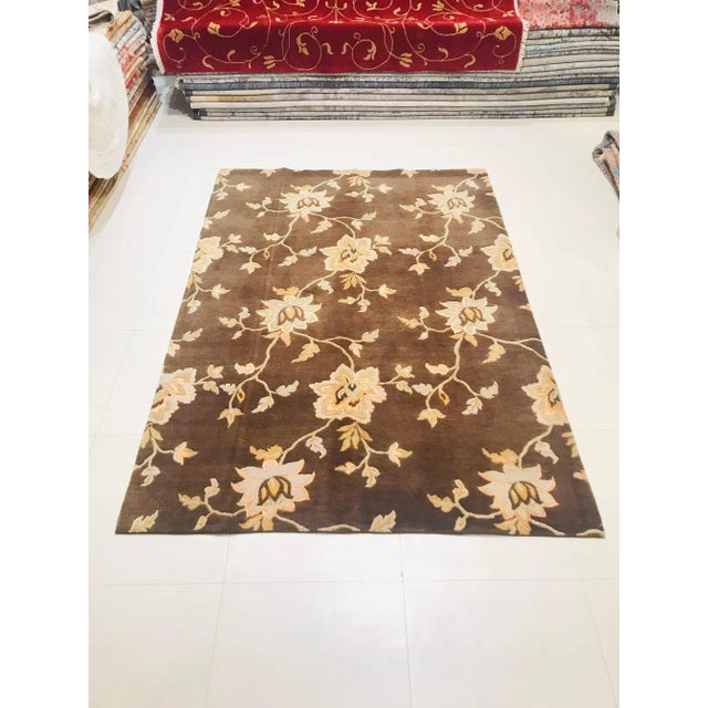 Nepalese Floral Rug, 1980s For Sale - Image 15 of 16