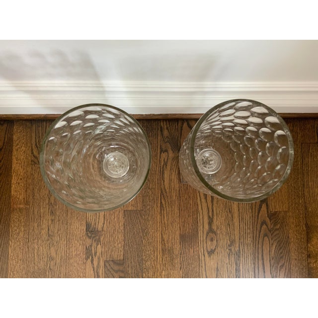 2000s Cut Glass Hurricane Candle Holders a Pair Chairish