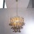 Mid-Century Modern Italian Petal Suspension Lamp with Glass Gray and White Glass, 1990s For Sale - Image 3 of 12