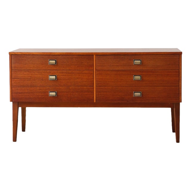 Vintage Teak and Zebrano Chest of Drawers, 1960s For Sale