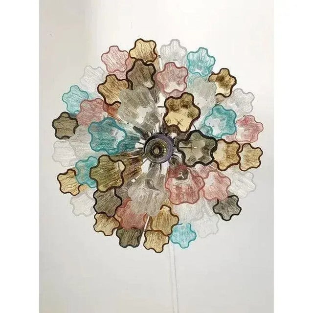 Multicolor Tronchi Murano Glass Chandeliers by Simoeng, Set of 2 For Sale - Image 4 of 11