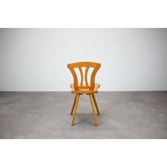 1940s Vintage Czechoslovak Folk Farmhouse Chair in Wood, 1940s For Sale - Image 5 of 9
