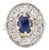 Vintage Gold, Sapphire and Diamond Halo Ring, Size 6 For Sale