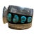 Silver Navajo Watchband Cuff W/ Bisbee Torqouise, Hyson Craig Style For Sale - Image 4 of 5