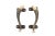 A pair of fish shaped door handles or cabinet pulls made of brass with a green finish. Cast with delicate scales and...