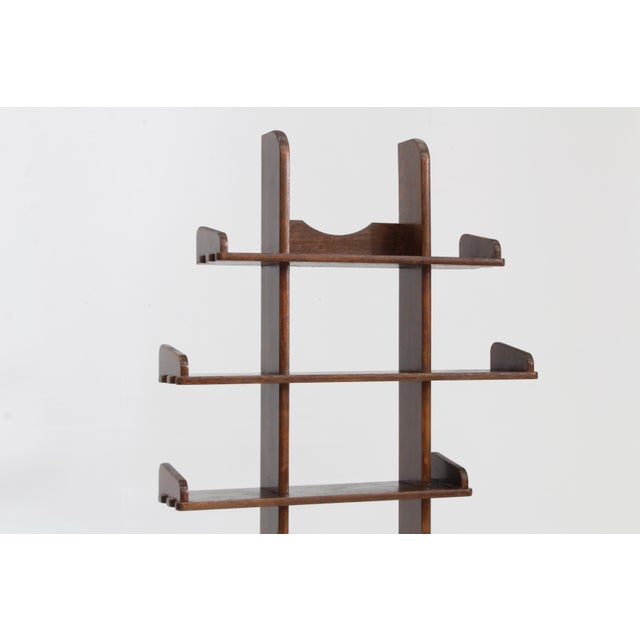 Wood Vintage Brutalist Bookcase, 1970s For Sale - Image 7 of 9