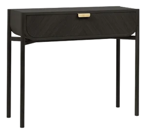 Black Stained Oak Marius Console Table by Harto