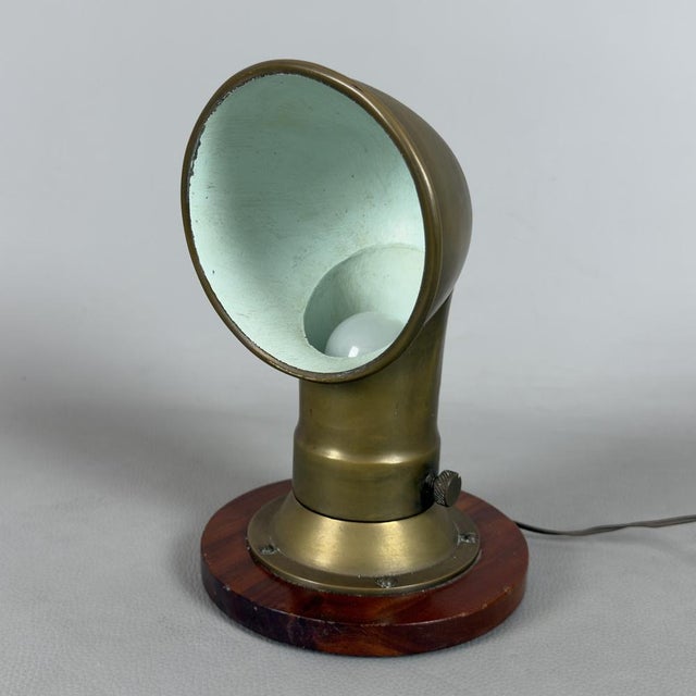 Naval Table Lamp in Windsock Brass For Sale - Image 6 of 13
